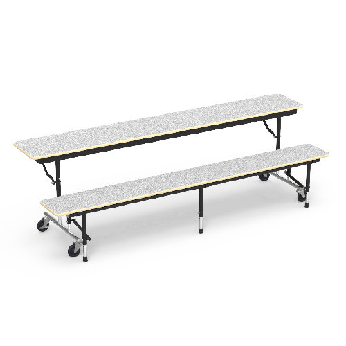 Virco Mobile Folding Convertible Bench Table Virco 96'' Cafeteria Table